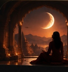 Atmospheric celestial astrology scene